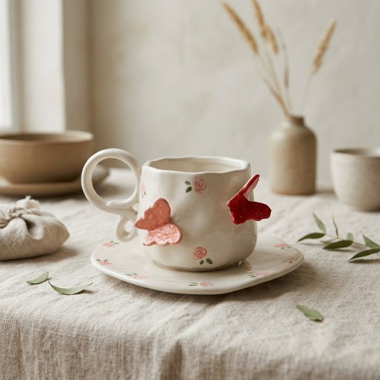 Porcelain Mug & Saucer